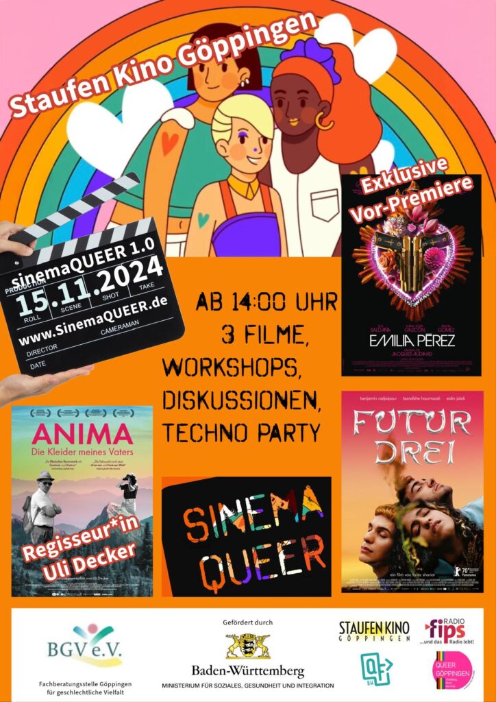 SinemaQUEER Plakat zum 15.11.2024